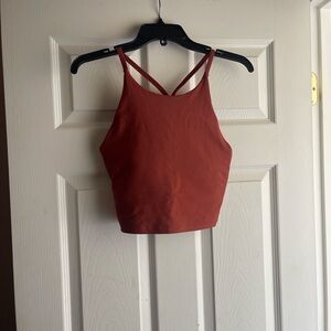 old navy burgundy race back sports bra/ tank